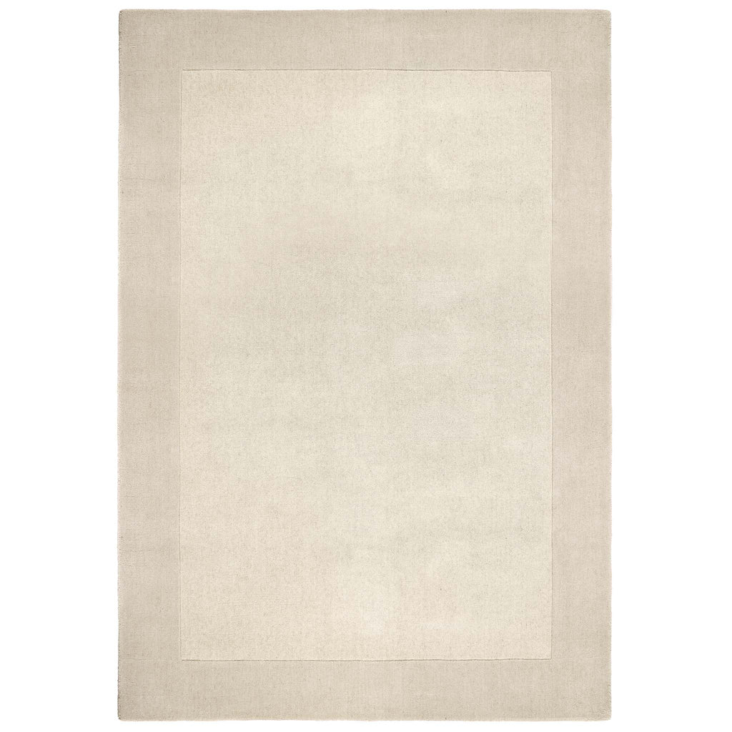 Borders Wool Rug Natural