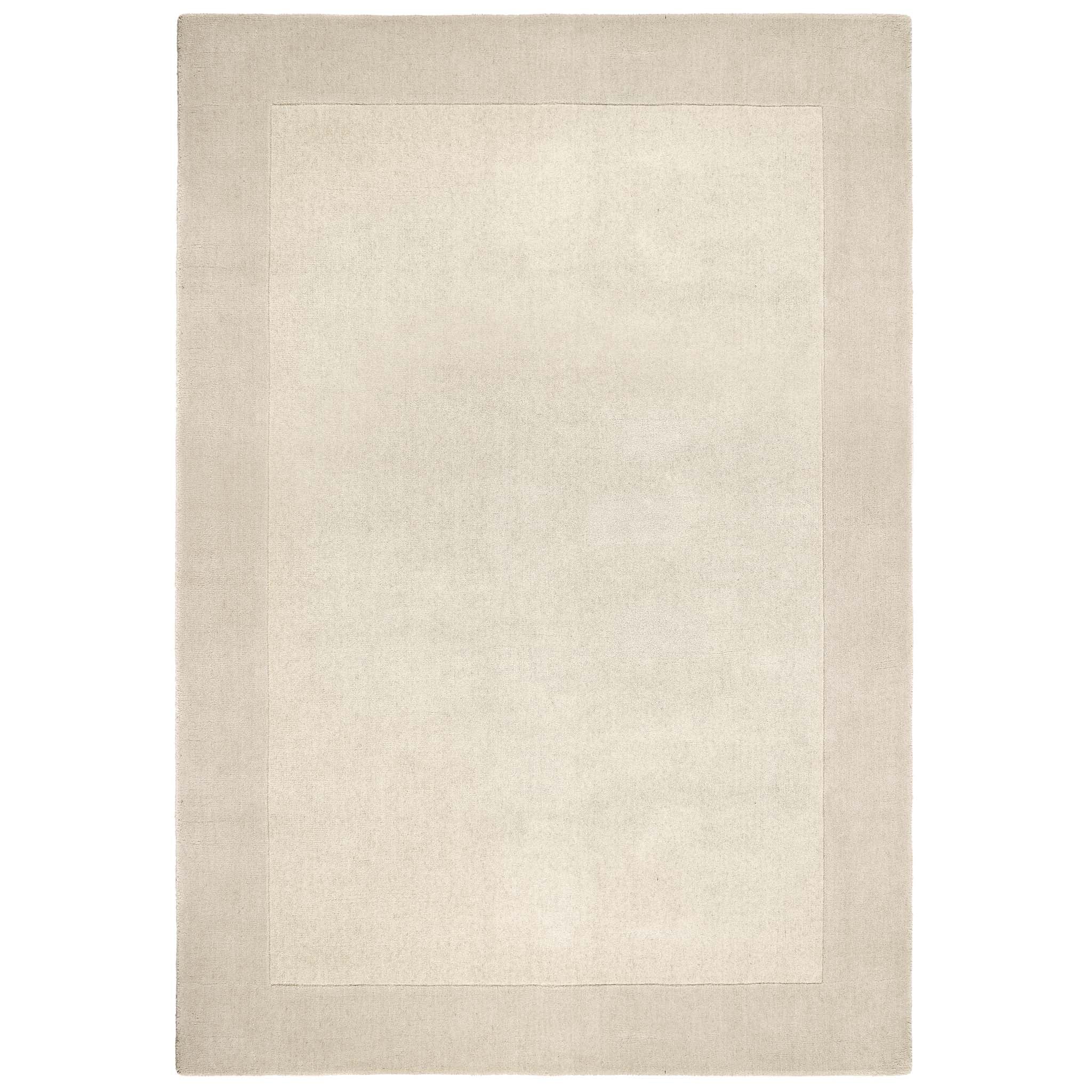 Borders Wool Rug Natural