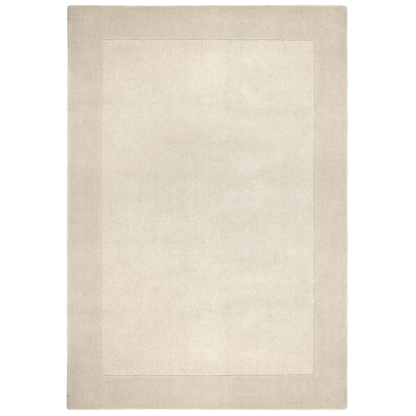 Borders Wool Rug Natural