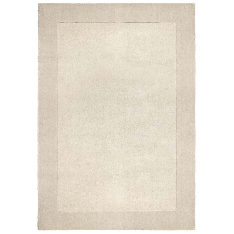 Border Nautral Rug - a 100% wool rug featuring a darker natural border. 