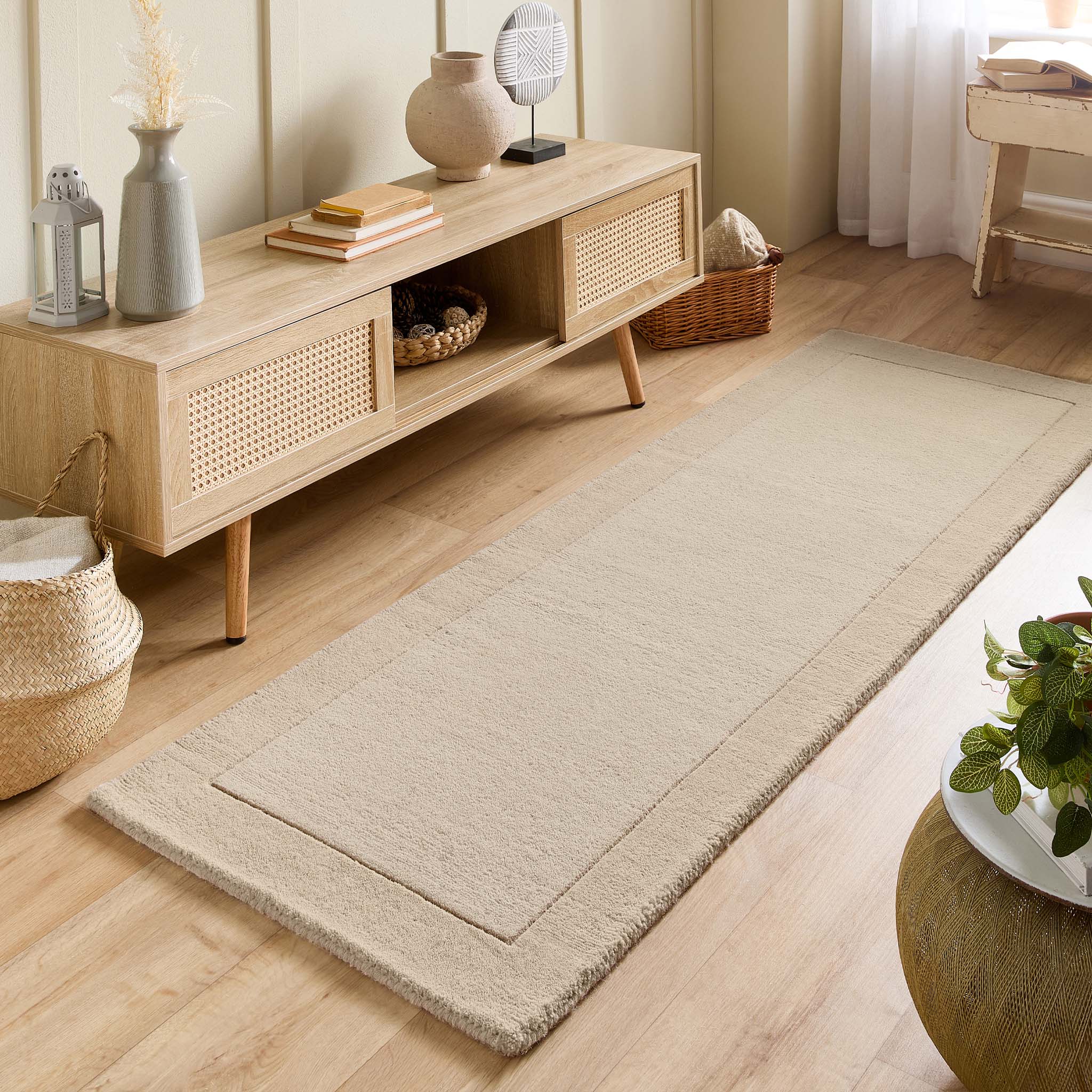 Borders Wool Runner Natural