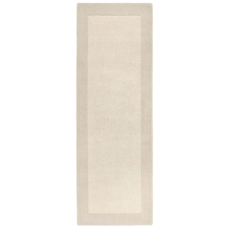 Border Nautral Runner - a 100% wool runner featuring a darker natural border. 