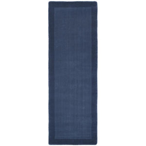 Borders Wool Rug Navy 4