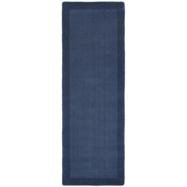 Borders Wool Rug Navy 4