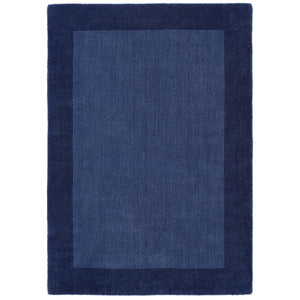Borders Wool Rug Navy