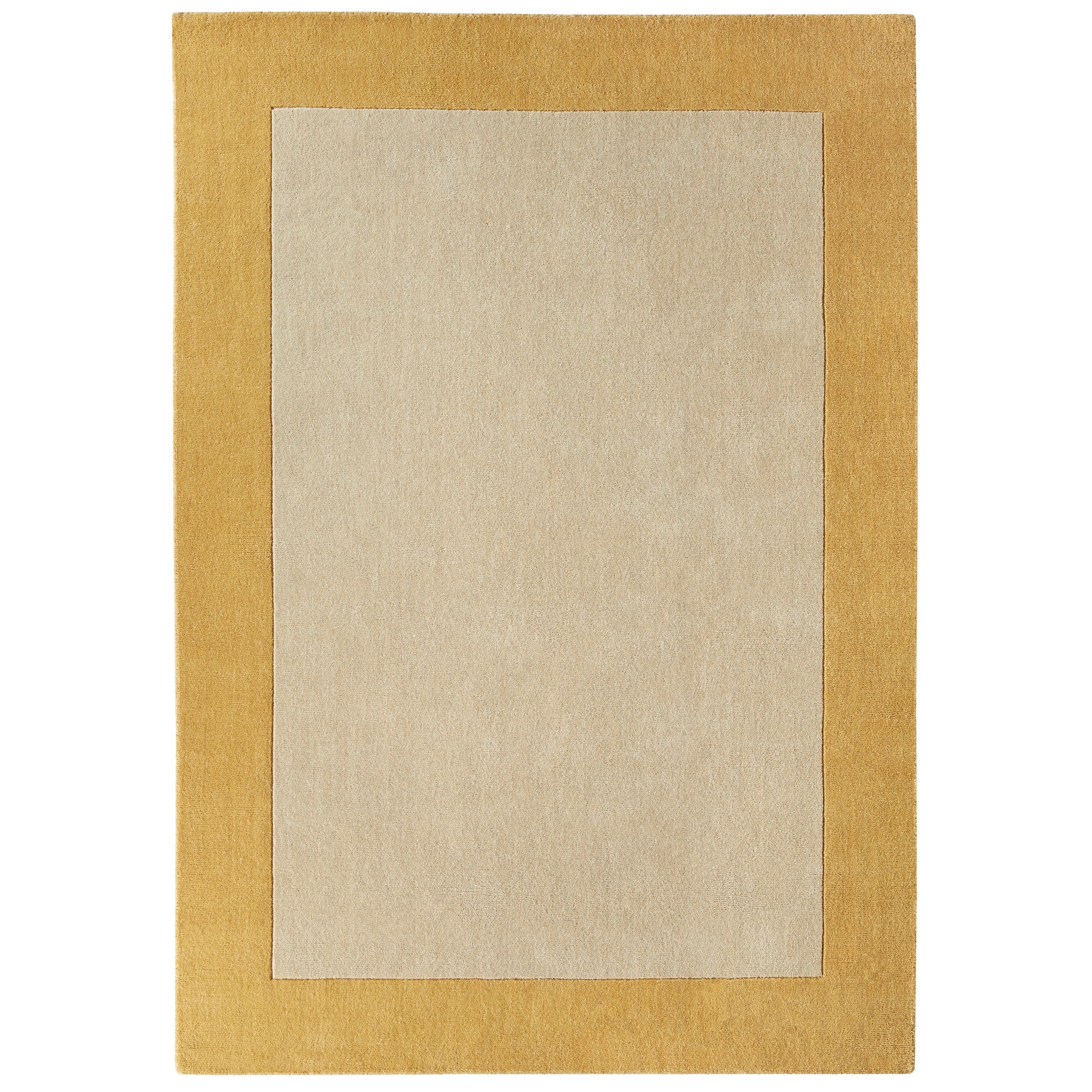 Borders Wool Rug Ochre