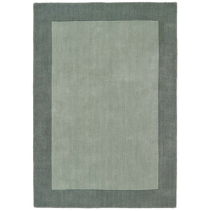 Borders Wool Rug Sage Green