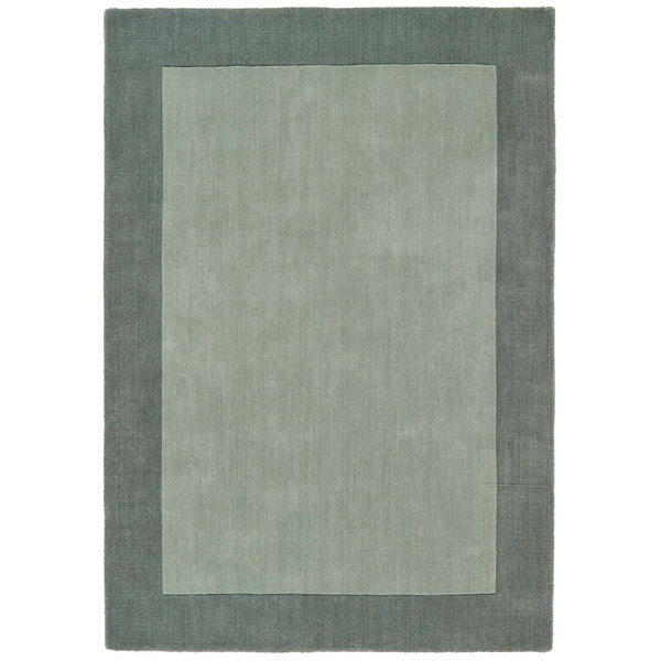 Borders Wool Rug Sage Green