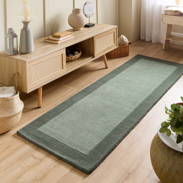 Borders Wool Runner Sage Green