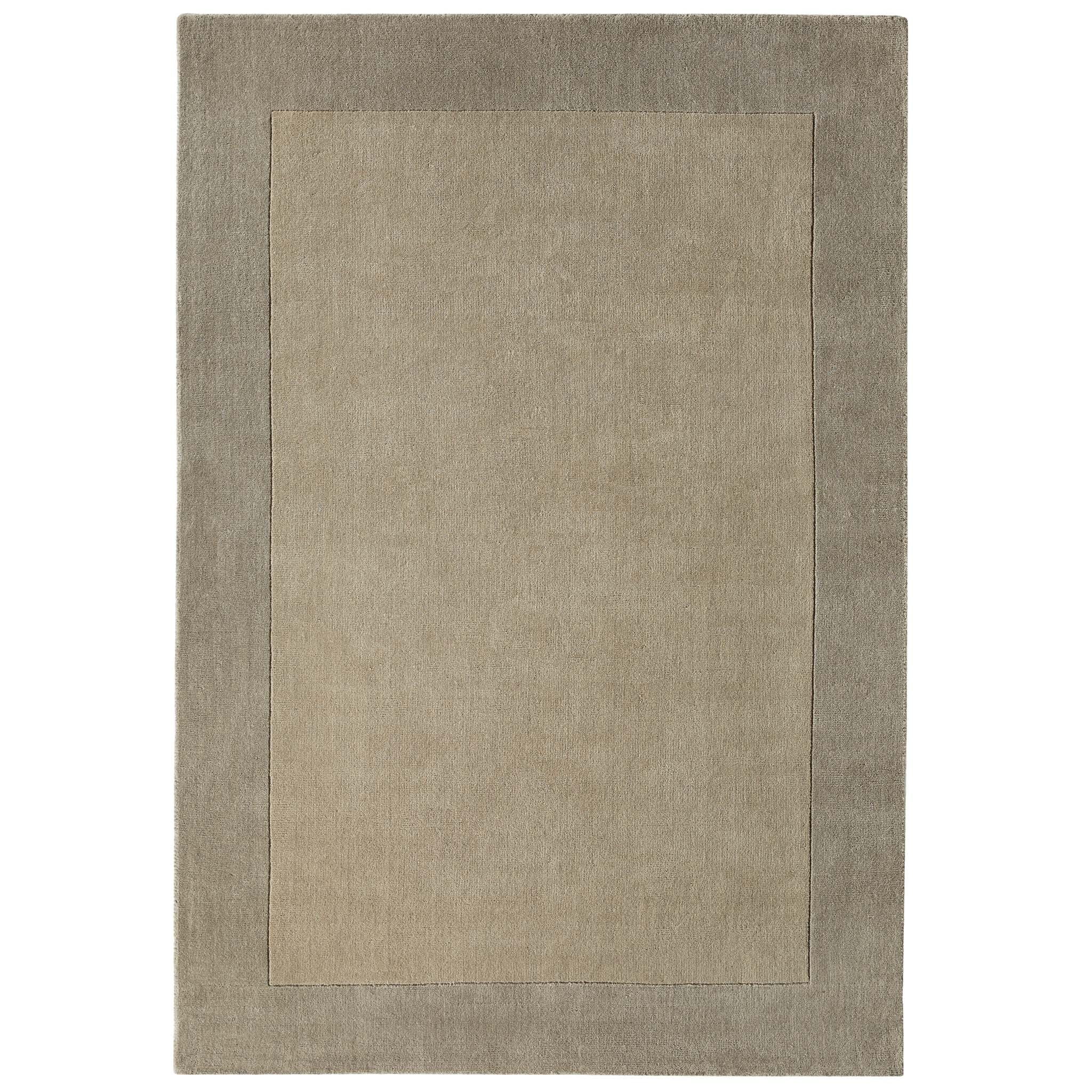 Borders Wool Rug Taupe