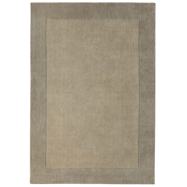 Borders Wool Rug Taupe