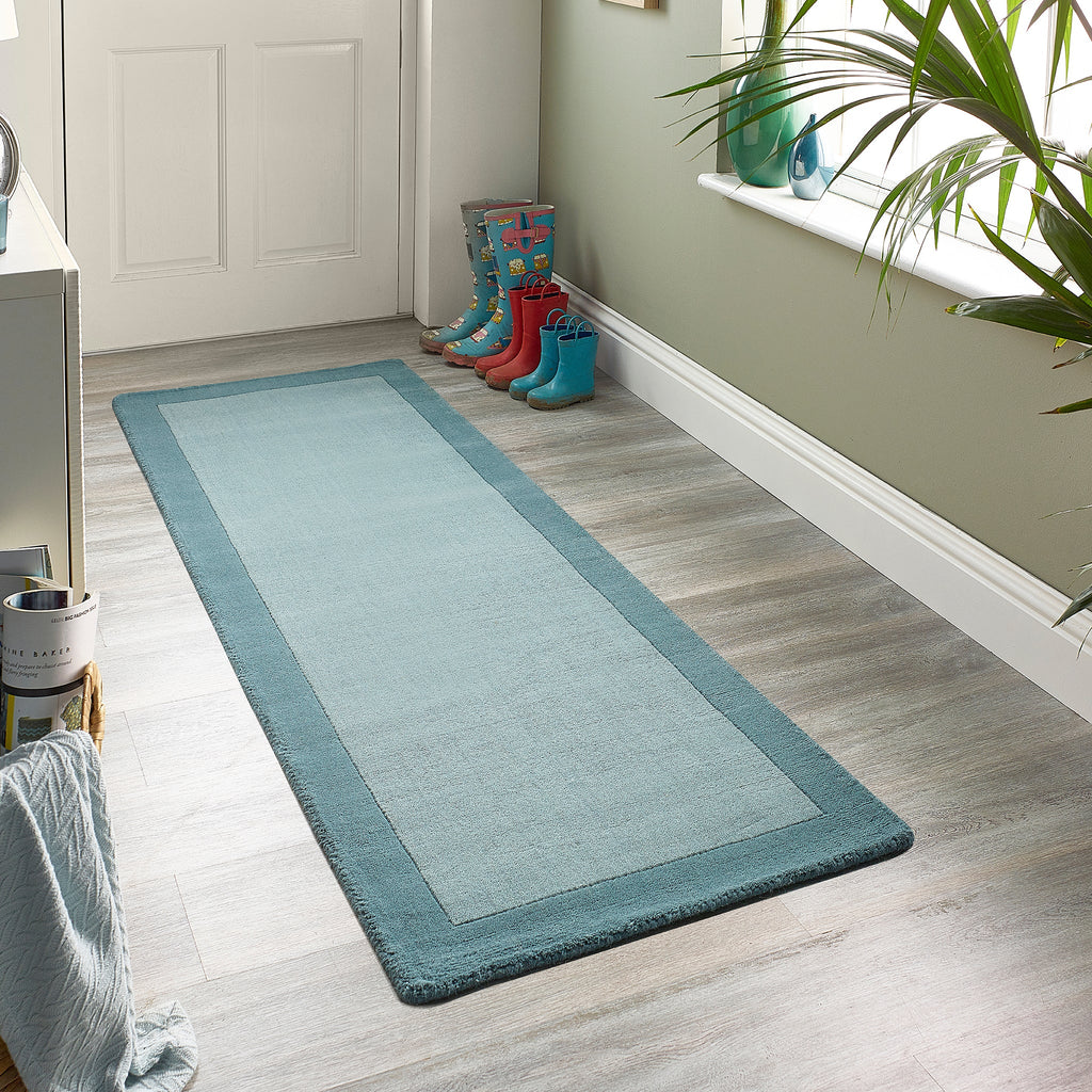 Borders Wool Rug Duck Egg 4
