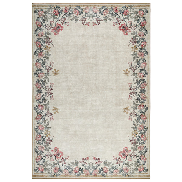 Hug Rug Botanical Border Washable Rug
