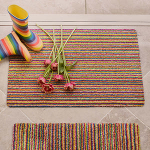 Candy Bright Stripe Washable Doormat