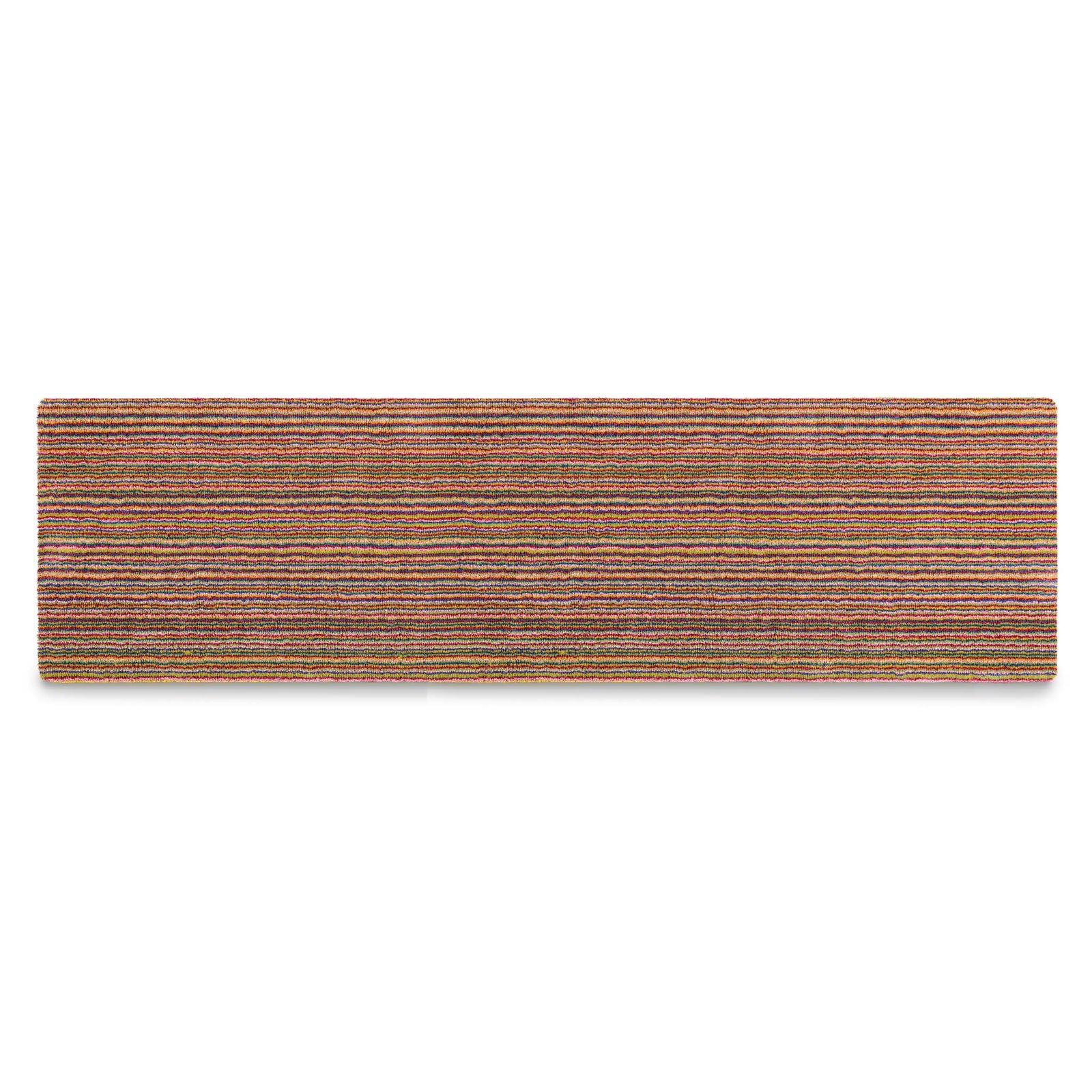 Candy Bright Runner - a 100% recycled material runner featuring a colourful striped pattern.