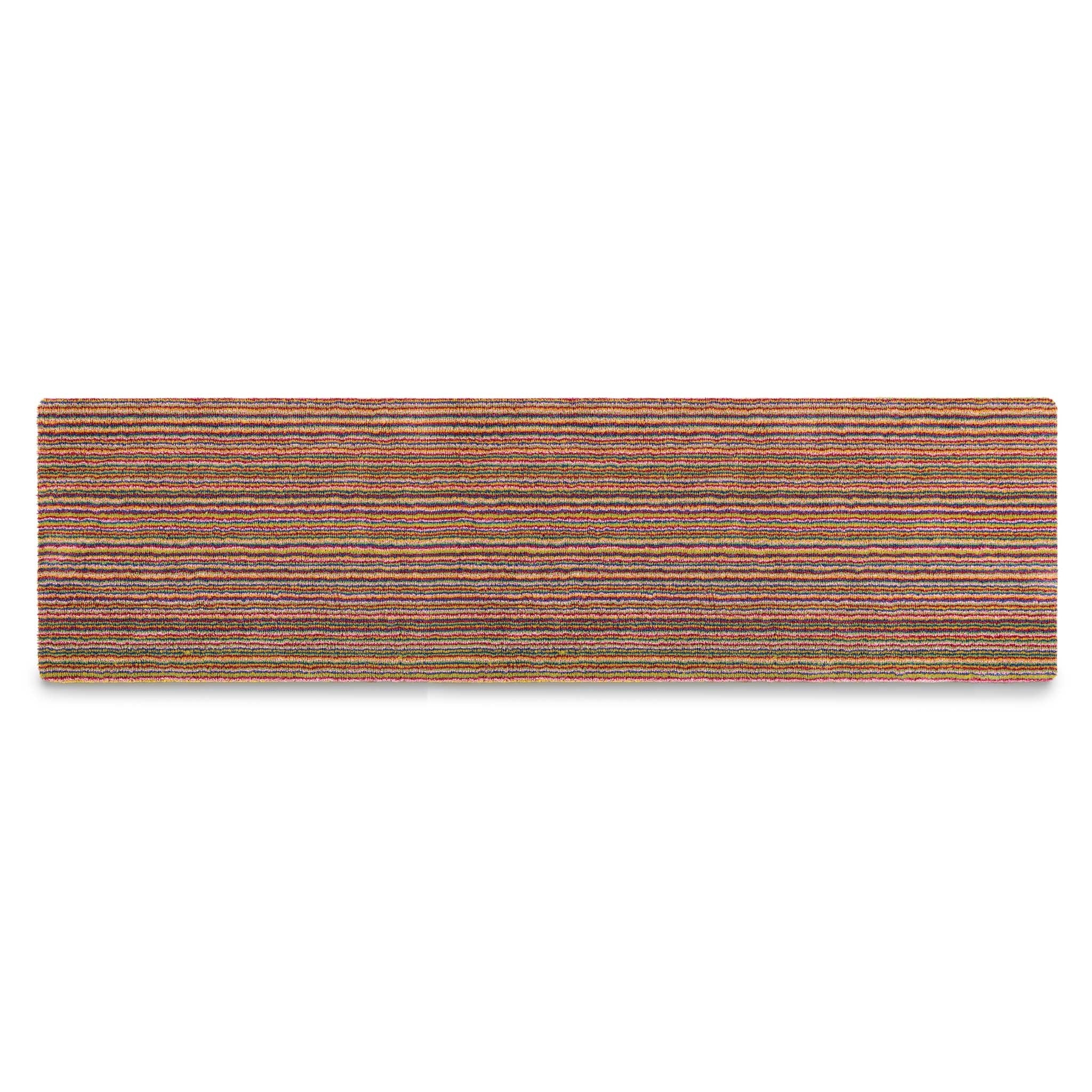 Candy Bright Runner - a 100% recycled material runner featuring a colourful striped pattern.