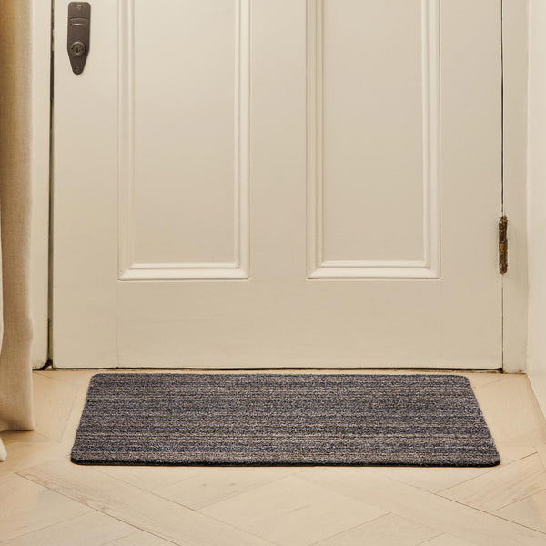 Candy Slate Striped Washable Doormat