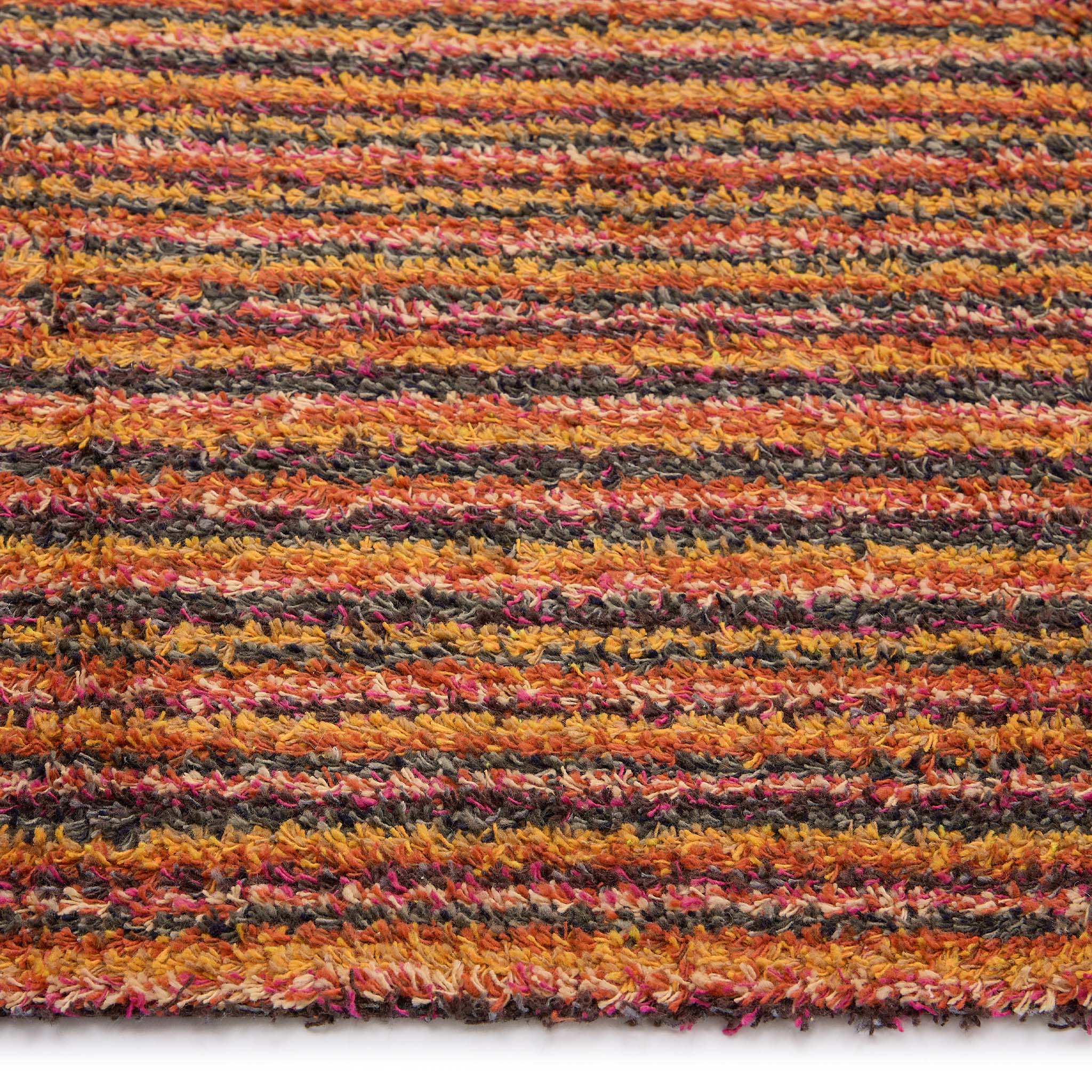 Candy Spring Stripe- 100% recycled content runner with a multi striped desgin.