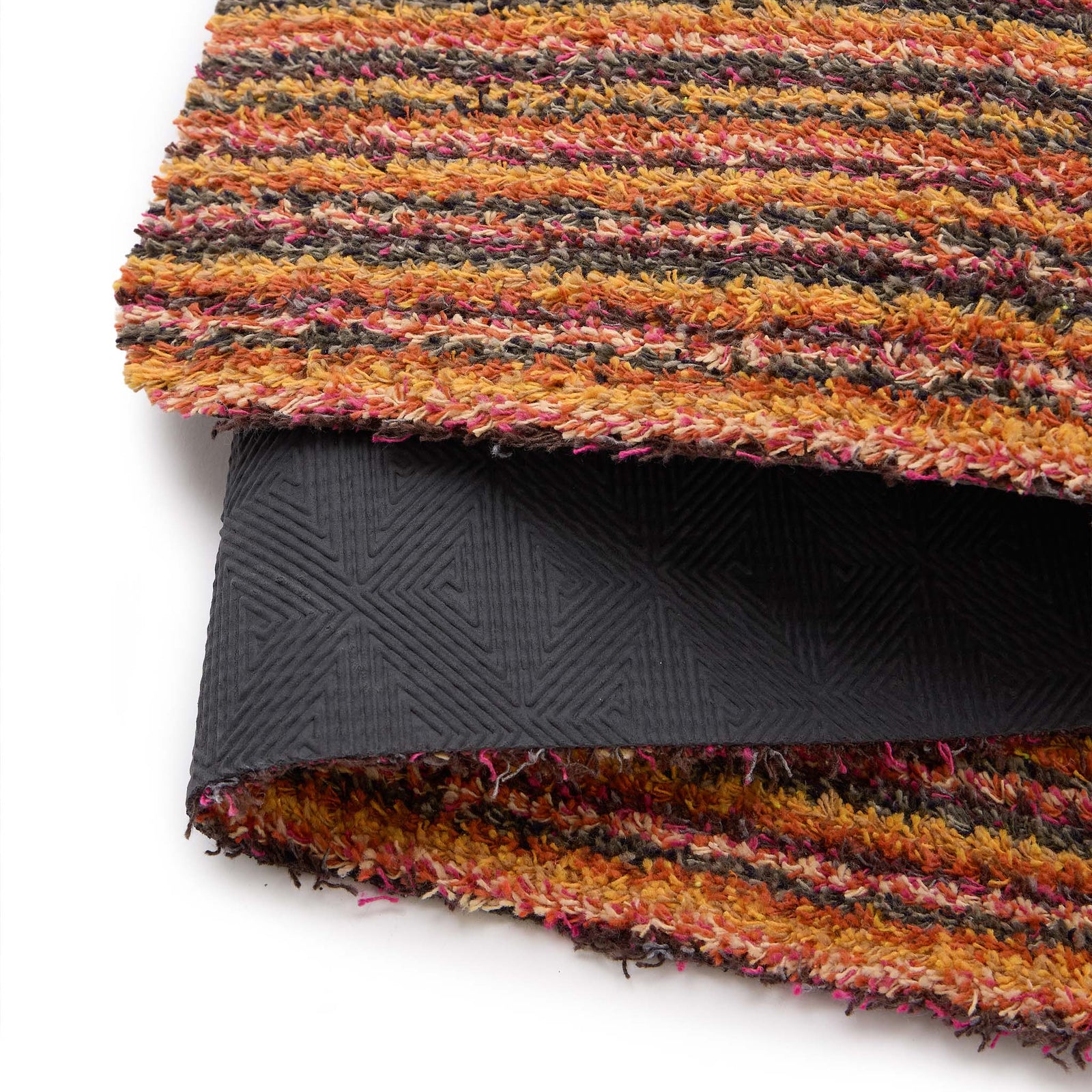 Candy Spring Doormat- 100% recycled content doormat with a multi striped design.