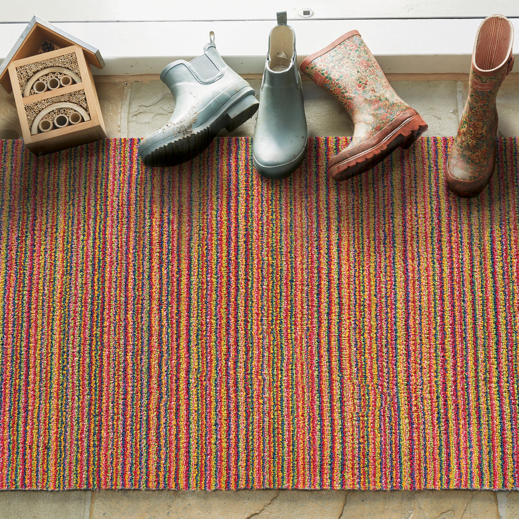 Candy Bright Stripe Washable Doormat