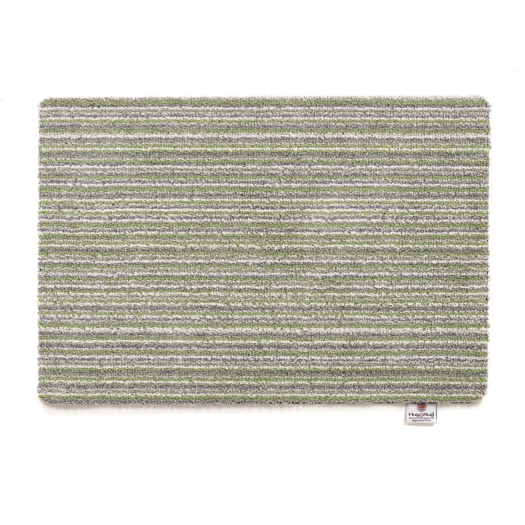 Candy Green Striped Washable Doormat 1