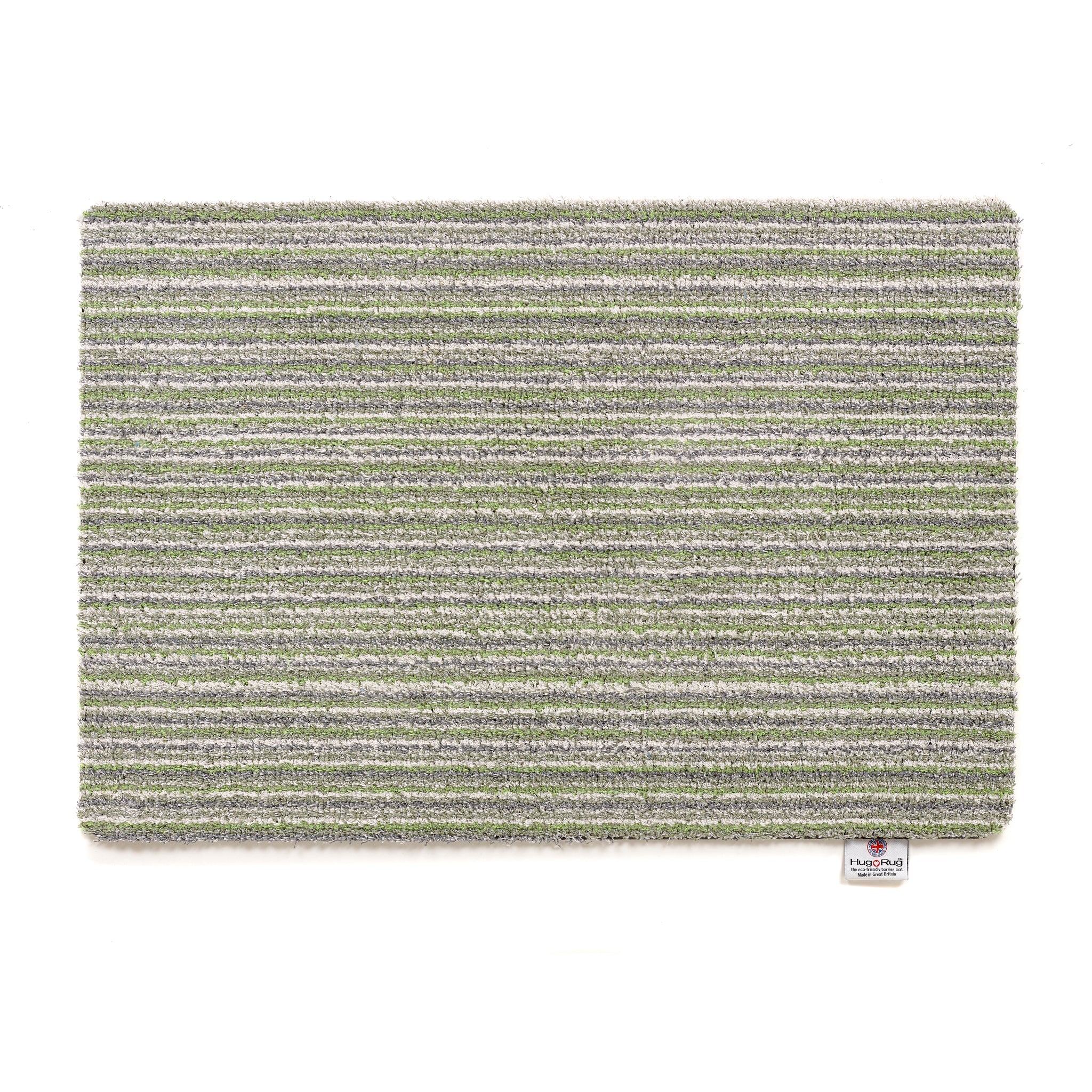 Candy Green Striped Washable Doormat 1