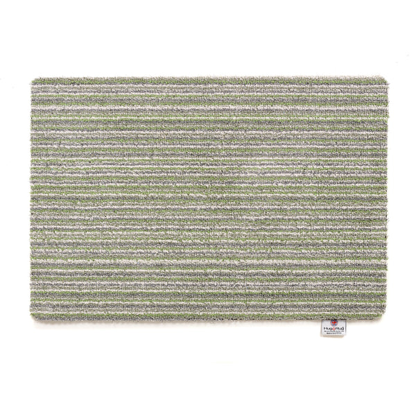 Candy Green Striped Washable Doormat 1