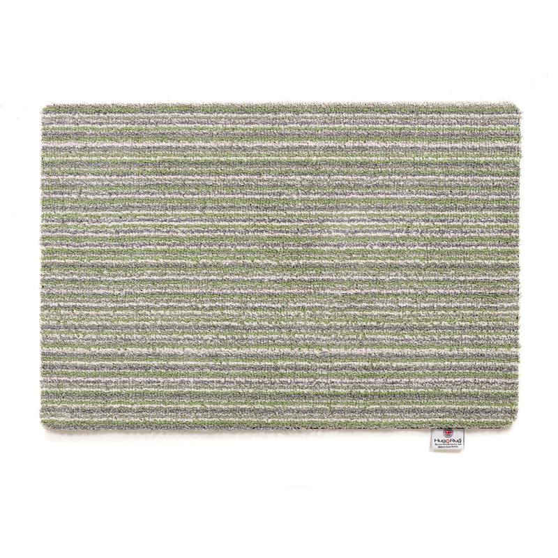 Candy Green Striped Washable Doormat 1