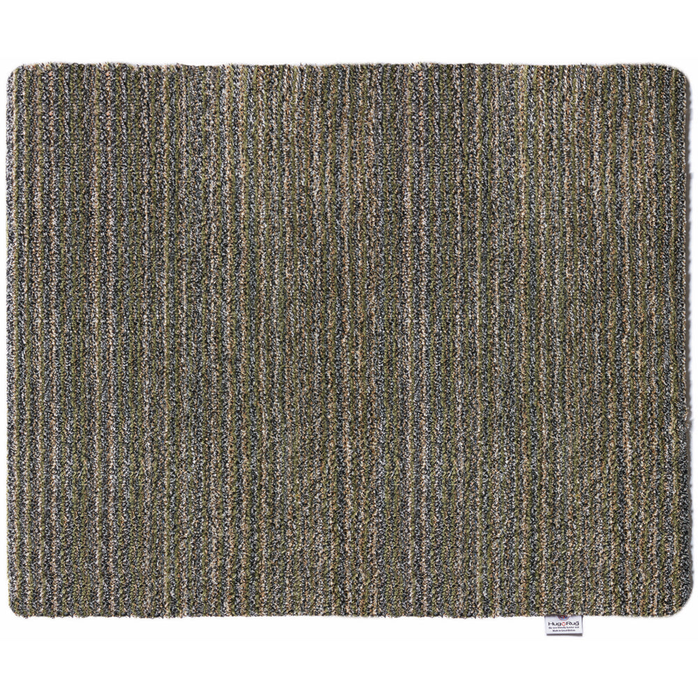 Candy Sage Green Cotton Doormat with a green stripe design. 