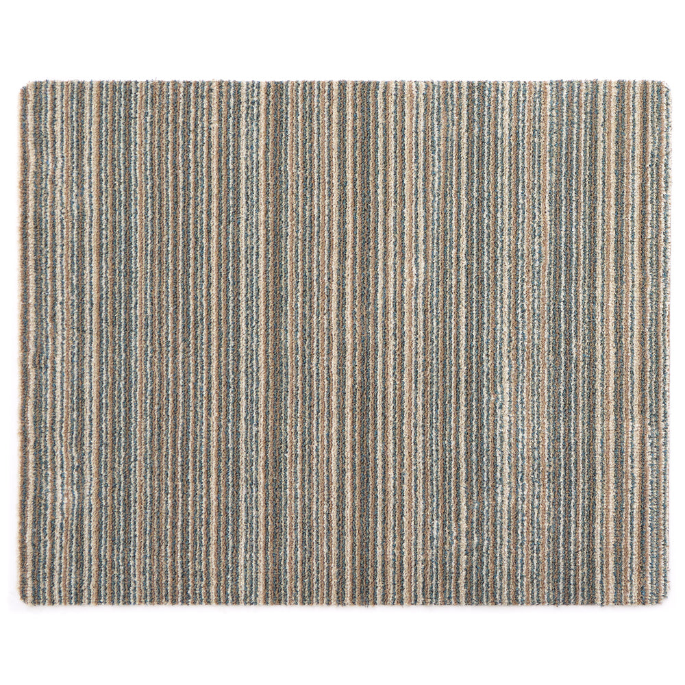 Candy Sand Cotton Doormat with a subtle stripe design.
