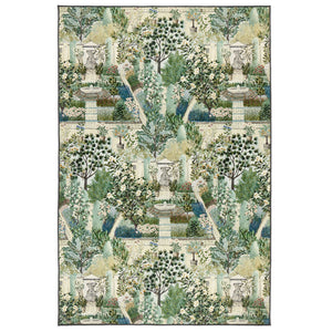 Carpet Garden Sanctuary Eco-Washable Rug with a garden inspired pattern. 