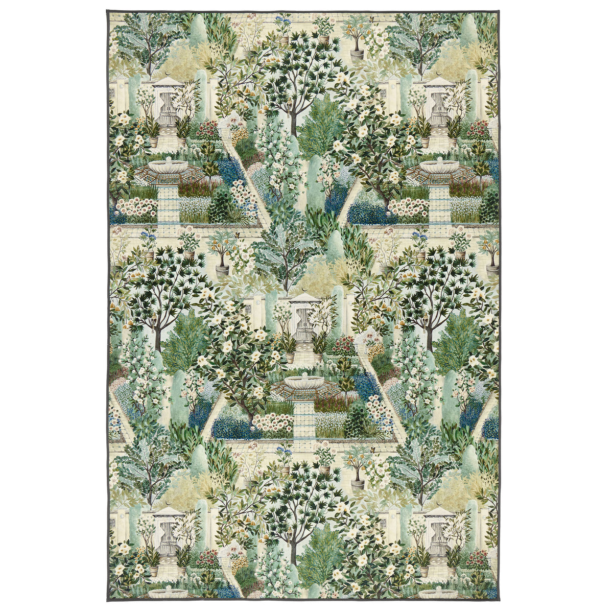 Carpet Garden Sanctuary Eco-Washable Rug with a garden inspired pattern. 