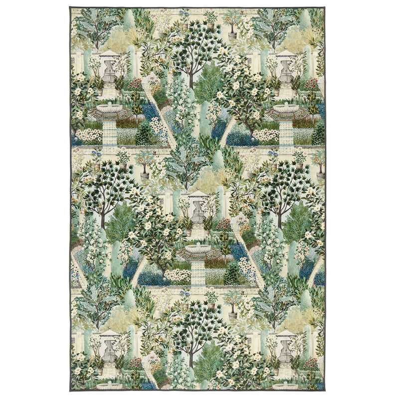 Carpet Garden Sanctuary Eco-Washable Rug with a garden inspired pattern. 