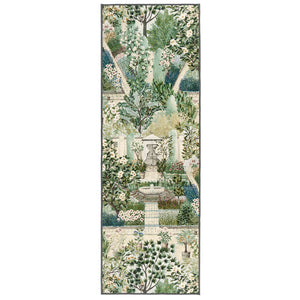 Carpet Garden Sanctuary Eco-Washable Runner with a garden inspired pattern,