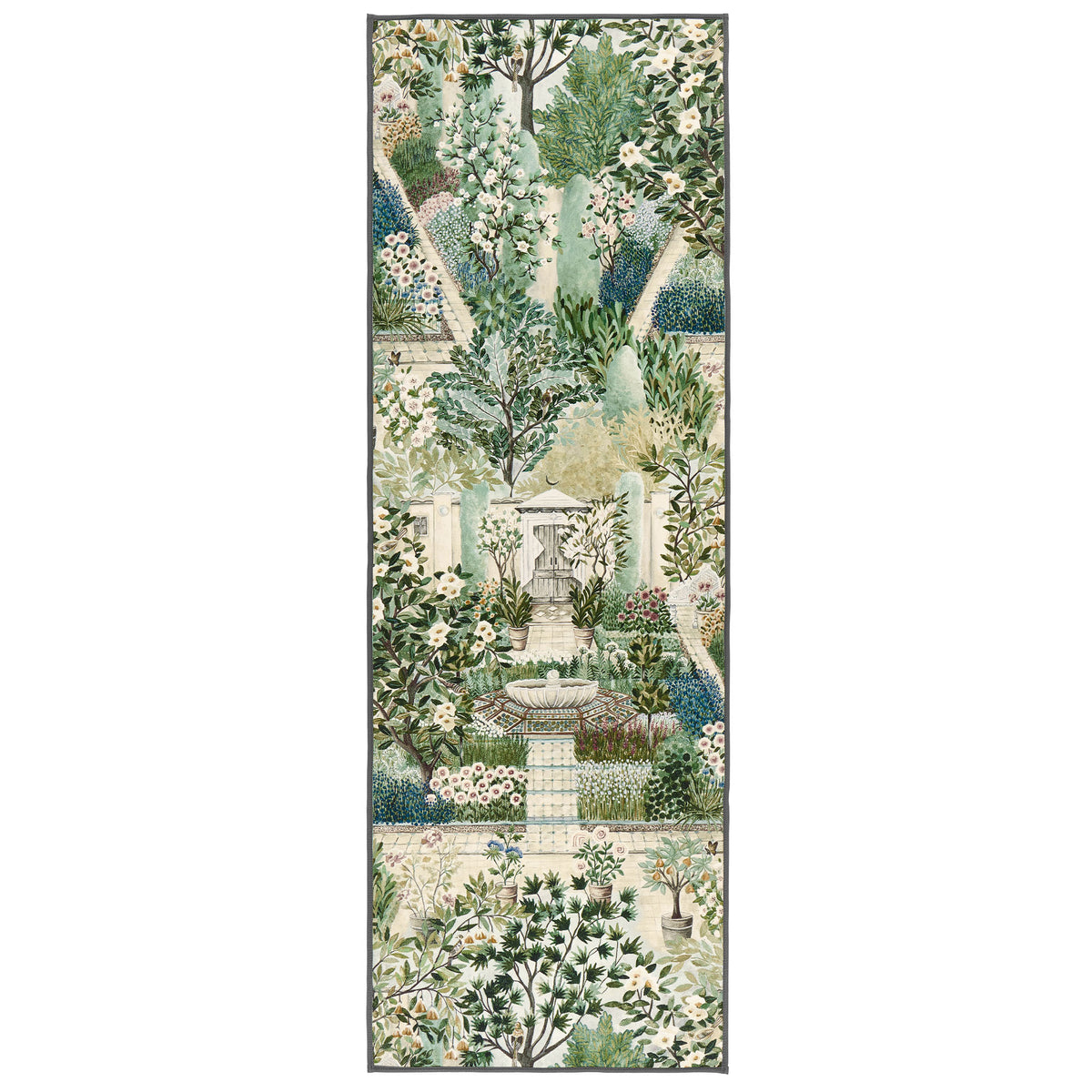 Carpet Garden Sanctuary Eco-Washable Runner with a garden inspired pattern,