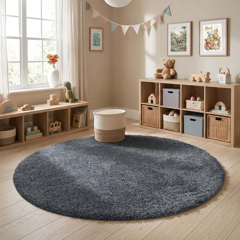 My Rug Charcoal Rug - a washable rug in a dark grey colour.