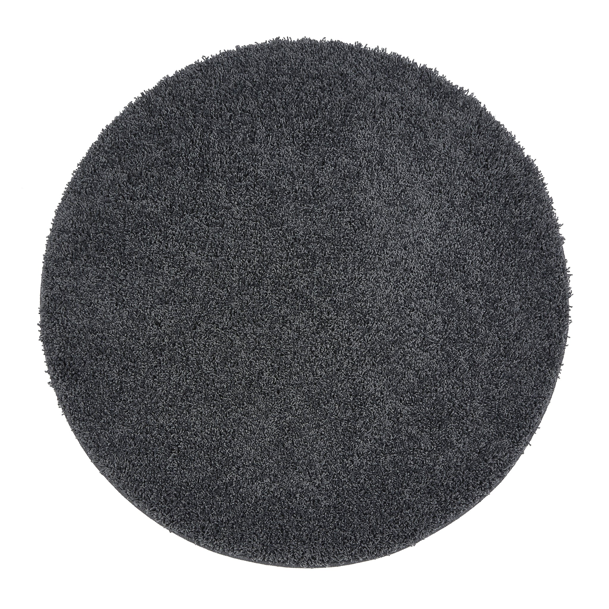 Charcoal Washable Rug in a solid dark grey colour, fully machine washable.