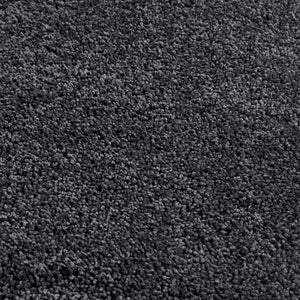 Charcoal Washable Rug in a solid dark grey colour, fully machine washable.