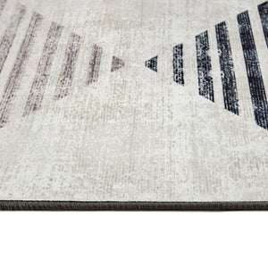 Hug Rug Chevron Charcoal Washable Rug  Texture Close Up