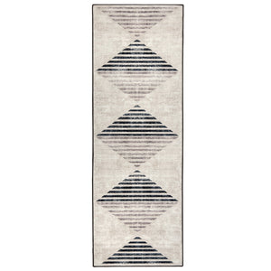 Hug Rug Chevron Charcoal Washable Runner