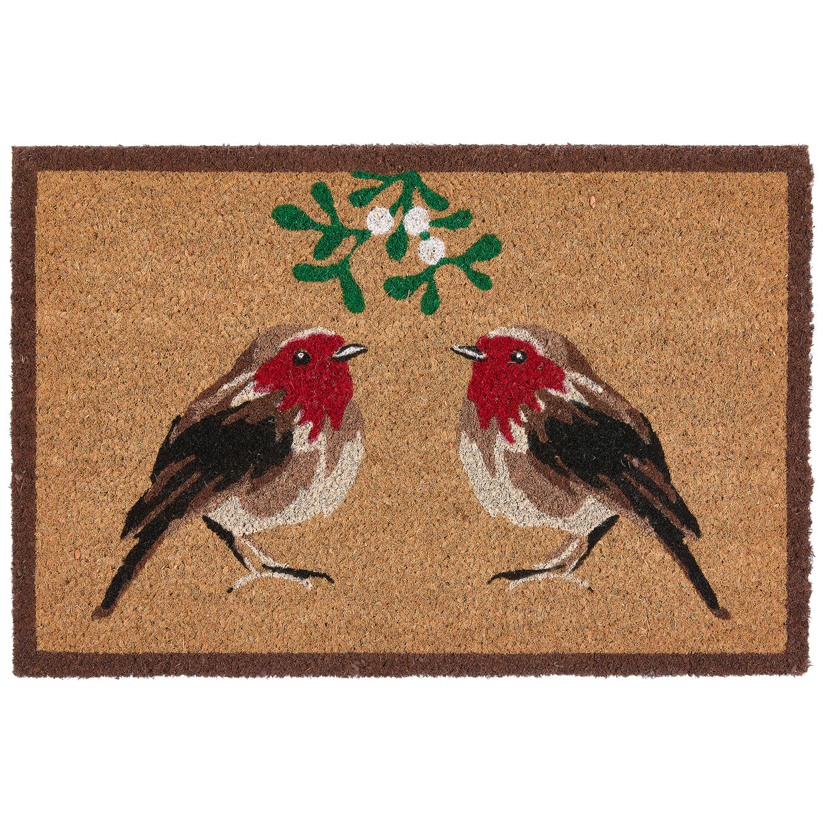 Christmas Robins Coir Doormat
