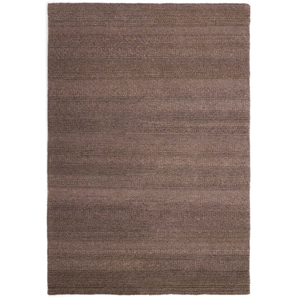 Chunky Knit Rug Brown- 100% wool rug featuring a knitted pattern in brown.
