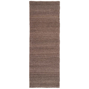 Chunky Knit Brown Runner. Made from 100% wiil featuring a textured pattern.