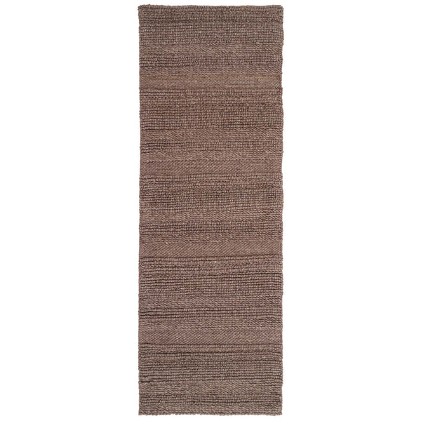 Chunky Knit Brown Runner. Made from 100% wiil featuring a textured pattern.