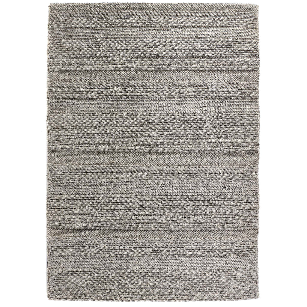 Chunky Knit Rug Grey/Natural