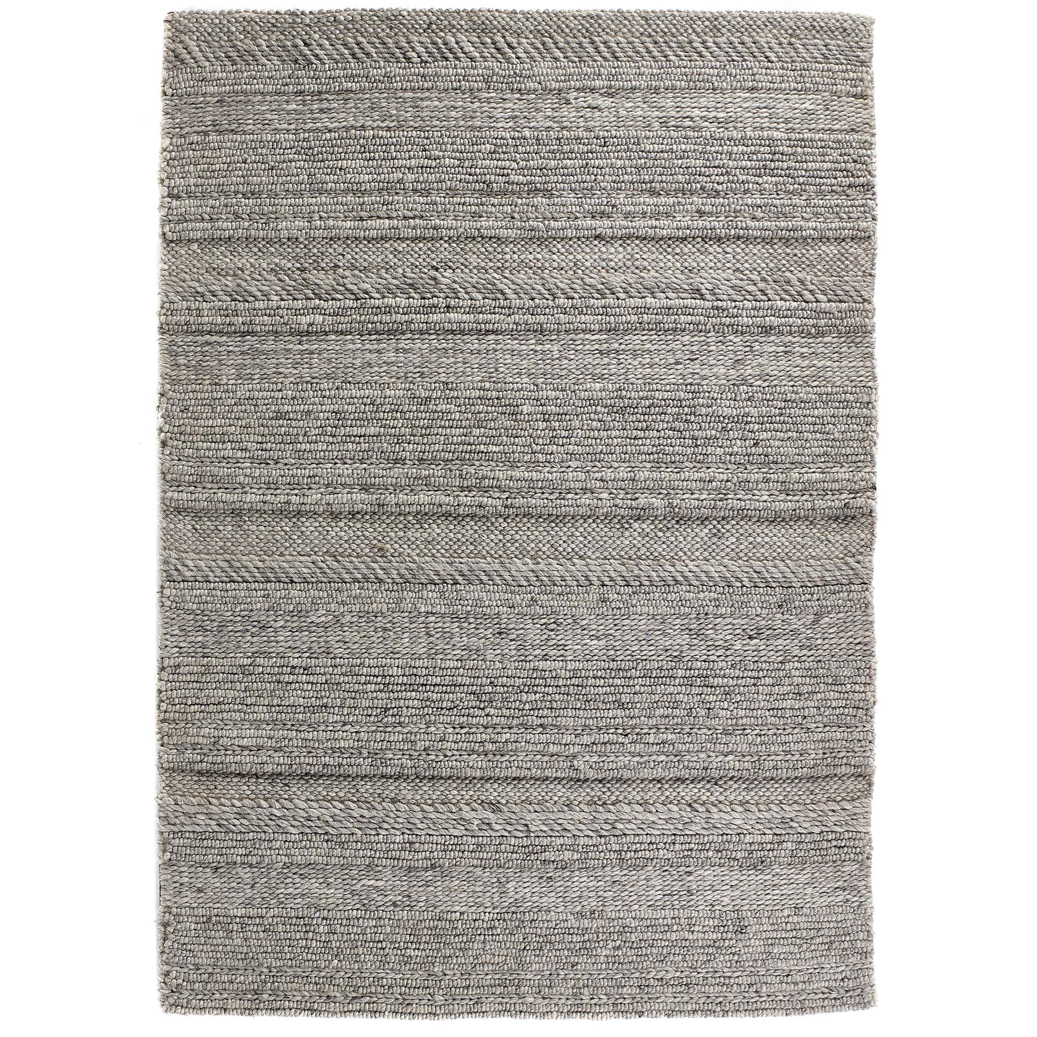 Chunky Knit Rug Grey/Natural