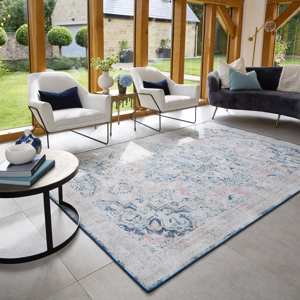 Classical Blue Eco-Washable Rug