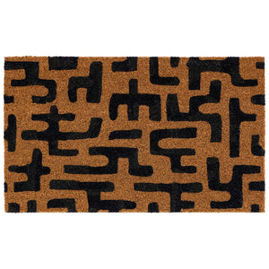 Abstract Maze Coir Doormat- made from 100% coconut husk fibres with an eco-friendly backing.