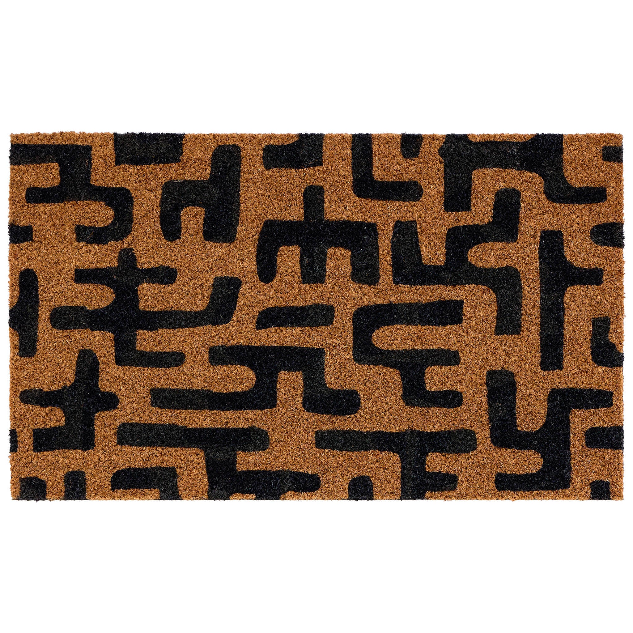 Abstract Maze Coir Doormat- made from 100% coconut husk fibres with an eco-friendly backing.