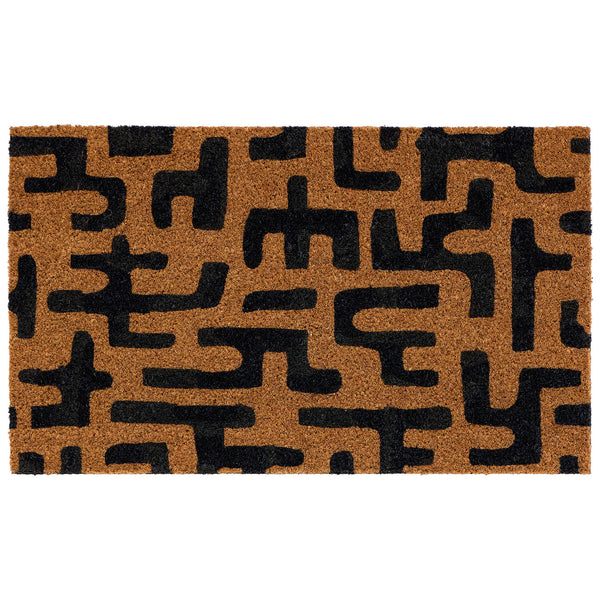 Abstract Maze Coir Doormat- made from 100% coconut husk fibres with an eco-friendly backing.